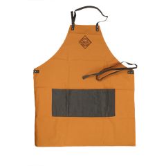 Light Brown Canvas Apron with Pockets