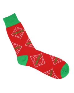 Red Unisex Diamond Logo Crew Socks